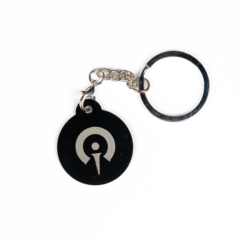 Key ring with symbol - single-sided, silver or black