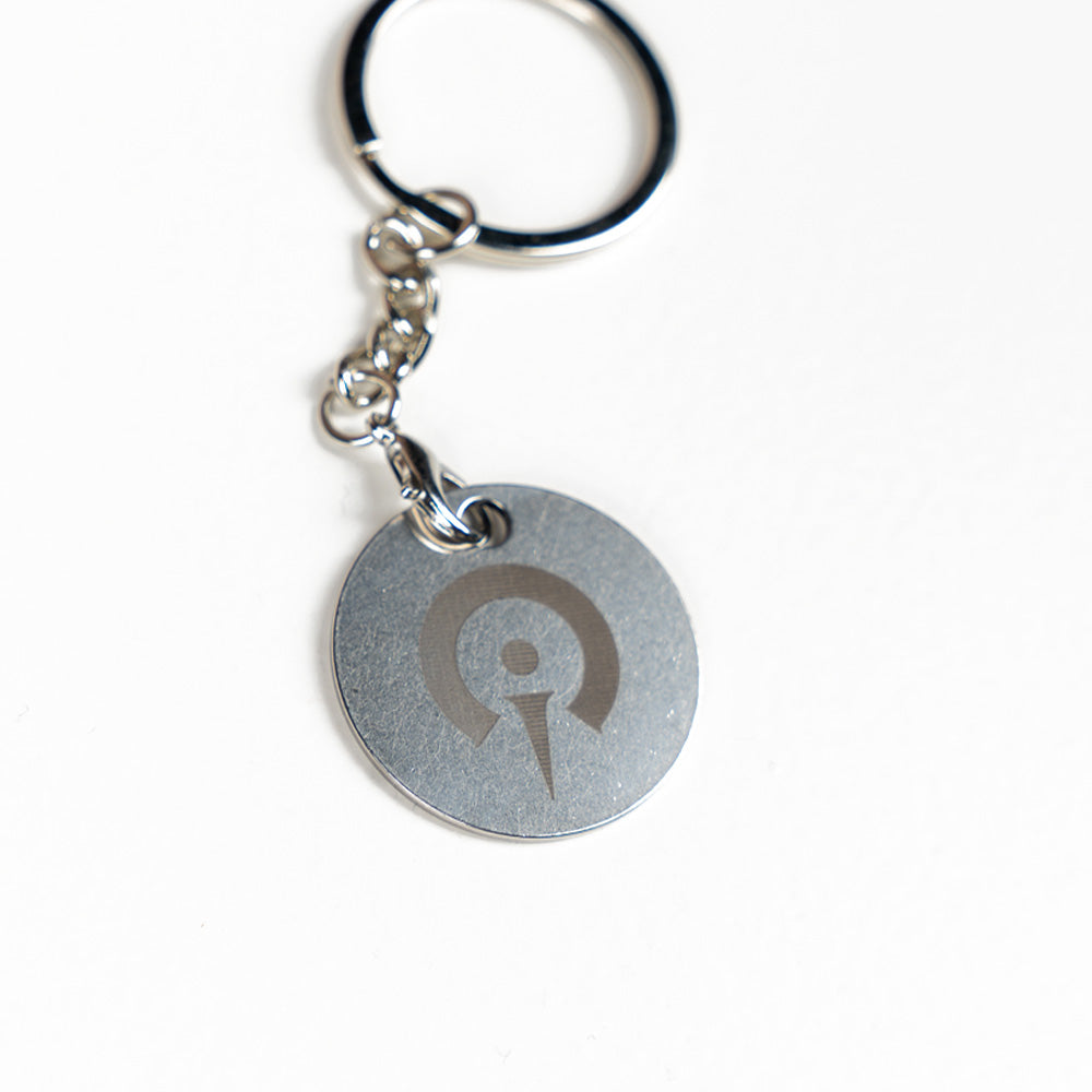 Schlüsselanhänger mit Symbol - einseitig, silber oder schwarz